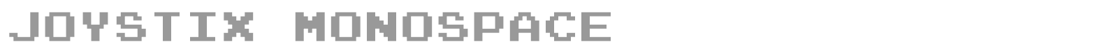 Joystix font preview